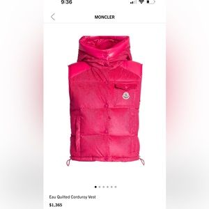 Women’s pink Moncler vest will take offers
